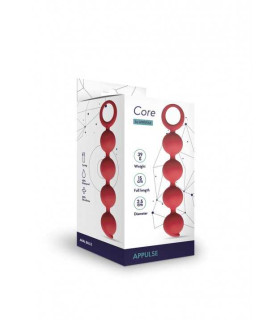 Анальні буси Core APPULSE червона 15x2.5 см - No Taboo