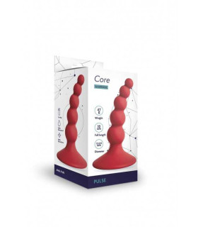 Анальная пробка на присоске силиконовая красная - No Taboo