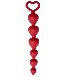 Анальна ялинка Heart Ray червона 17.5 х 2.5 см - No Taboo