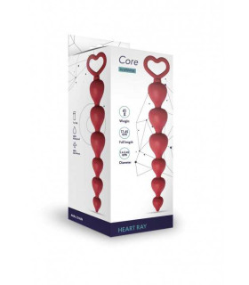 Анальна ялинка Heart Ray червона 17.5 х 2.5 см - No Taboo