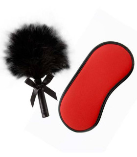 Маска на глаза GP, из премиум коллекции, из кожзама, красная - No Taboo