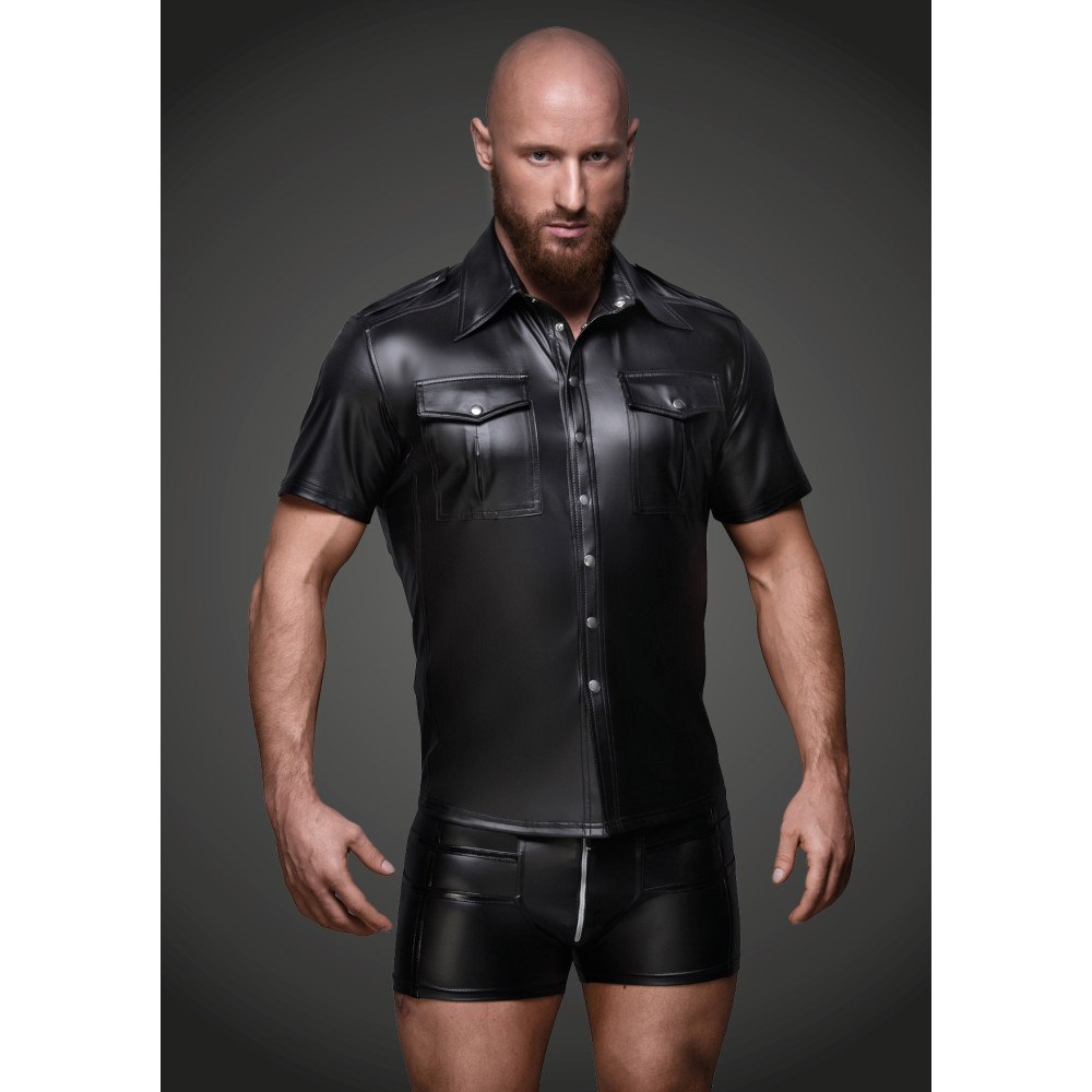 Рубашка на заклепках, виниловая, Noir Handmade, размер S (42031), zoom