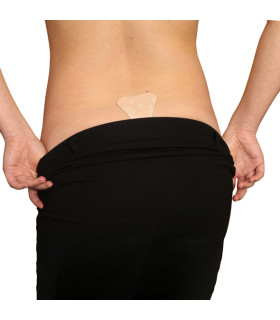 Самоклеющиеся трусики Bye Bra с кружевом, бежевые, one size - No Taboo