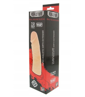 Насадка на пеніс Dream Toys Realstuff подовжуюча, бежева, 18 х 4 см - No Taboo
