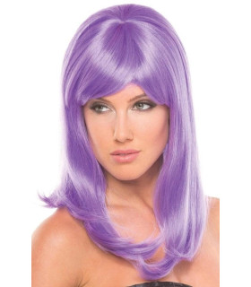 Перука з чубчиком Hollywood Wig, фіолетового кольору - No Taboo