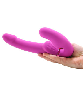 Безремневий страпон з силікону, бежевий - No Taboo