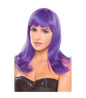 Перука з чубчиком Hollywood Wig, фіолетовий - No Taboo
