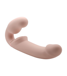 Безремневий страпон з силікону, бежевий - No Taboo