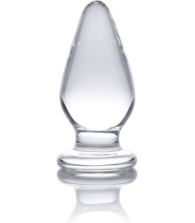 Анальная пробка конусной формы, стеклянная - No Taboo