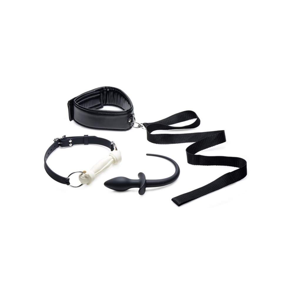 Набор БДСМ для игры в собачку, 4 предмета, черный (41361), zoom