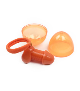 Резинка для волос в виде члена, оранжевая - No Taboo