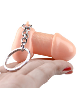 Брелок в виде члена, персиковый - No Taboo