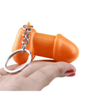 Брелок в виде члена, оранжевый - No Taboo