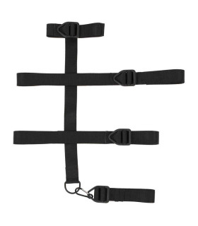 БДСМ бондаж для шеи, тела и запястий, мужской, черный - No Taboo