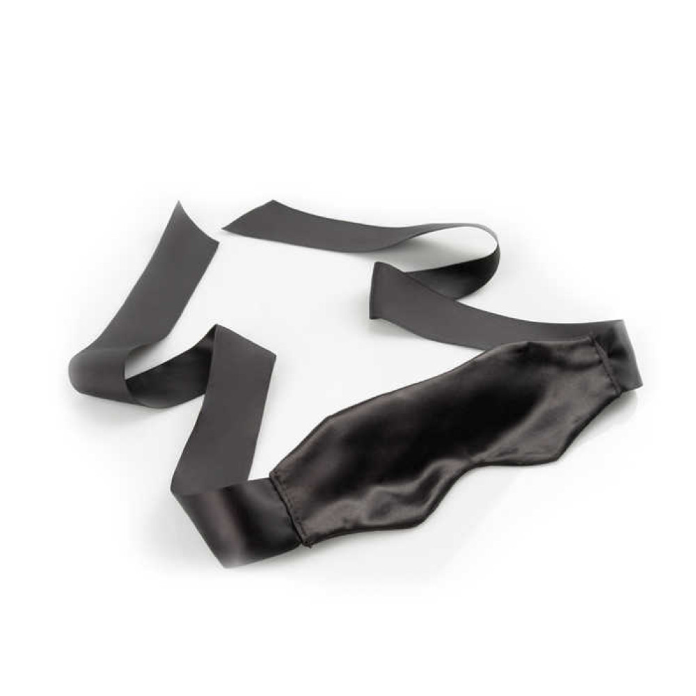 Бондажна маска для очей чорного кольору (40375), zoom