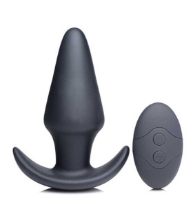 Анальная пробка с пульсацией, силиконовая - No Taboo