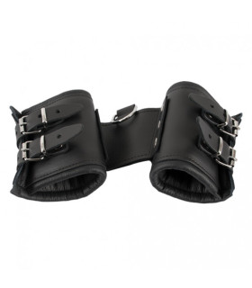 Наручники кожаные, черные, S-L - No Taboo