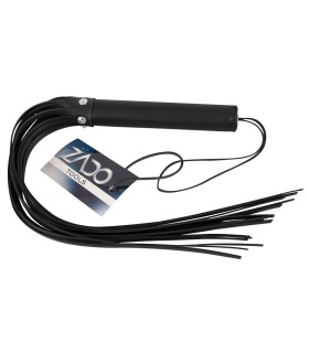 Плетка-лапша кожаная, черного цвета - No Taboo