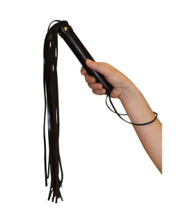 Плетка-лапша кожаная, черного цвета - No Taboo