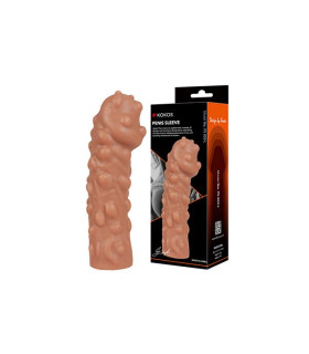 Насадка для пеніса Kokos, розмір L, рельєфна, 16.5 см х 5.4 см - No Taboo