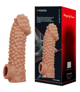 Насадка для пеніса Kokos, розмір M, із закритою голівкою, 15.6 см - No Taboo