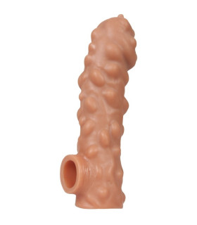 Насадка для пениса Kokos, размер M, рельефная, 15.6 см х 4.7 см - No Taboo