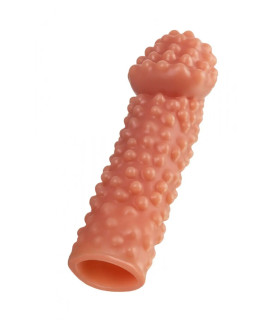 Насадка для пеніса Kokos, розмір L, з рельєфом, 16.5 см х 5.4 см - No Taboo