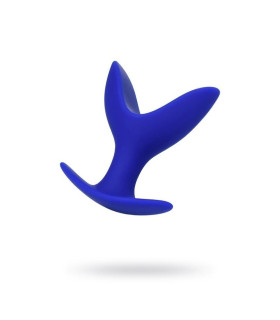 Анальная пробка-расширитель Лотос, из силикона, синего цвета, 9 см х 6 см - No Taboo