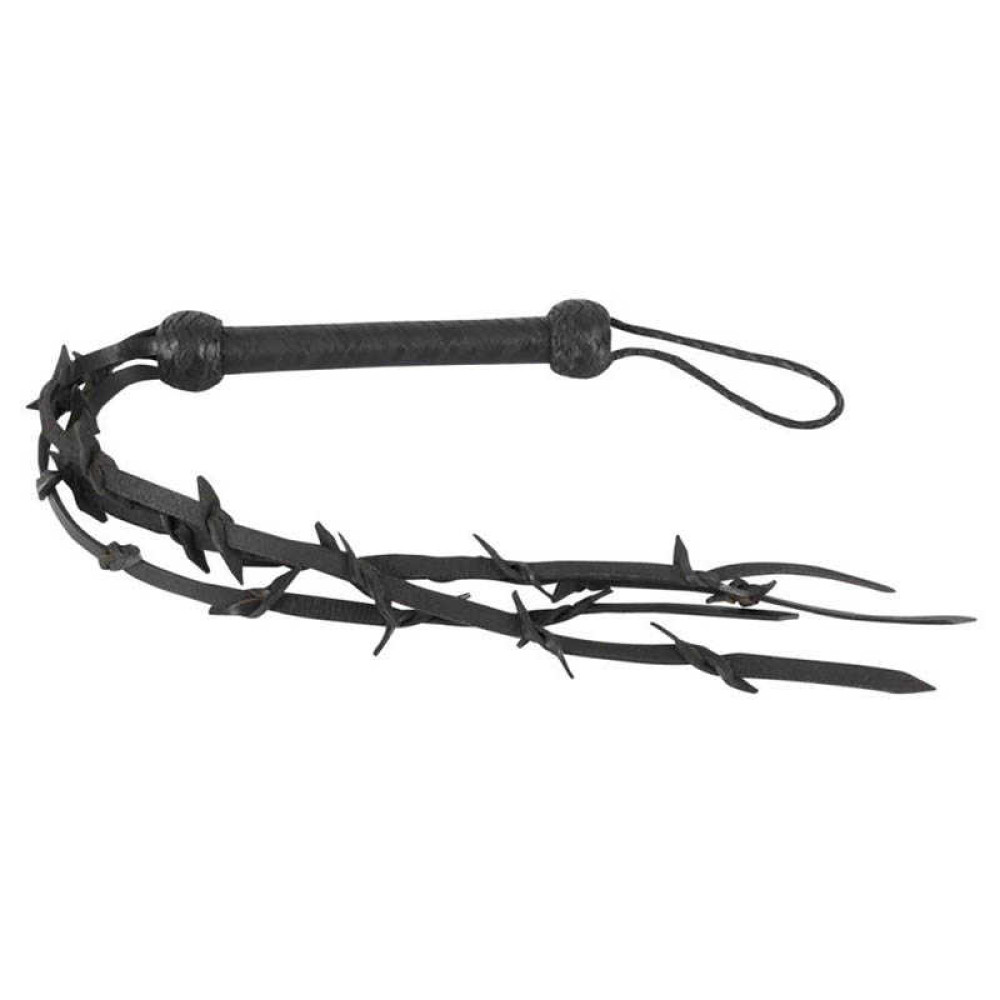 Плетка с узелками на хвостиках, черная, 73 см (19787), zoom