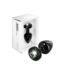 Анальна пробка Diogol зі стразом, чорна, 25 мм - No Taboo