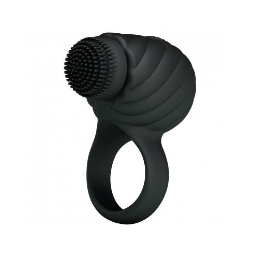 Ерекційне кільце чорного кольору з вібрацією і ротацією Florence (33766), zoom