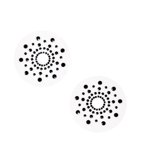 Наклейки на соски Пест з чорним бісером - No Taboo