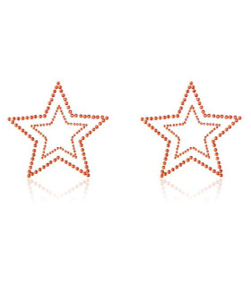 Наклейки на соски пэстисы красные звезды - No Taboo