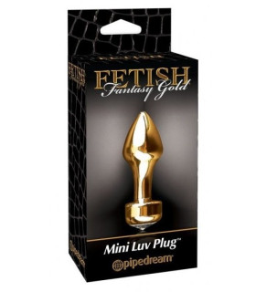 Анальная бижутерия, М, золотая пробка от Fetish, 3 см х 8.3 см - No Taboo