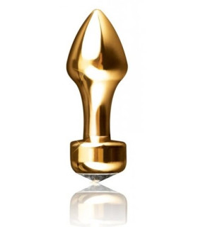 Анальная бижутерия, М, золотая пробка от Fetish, 3 см х 8.3 см - No Taboo