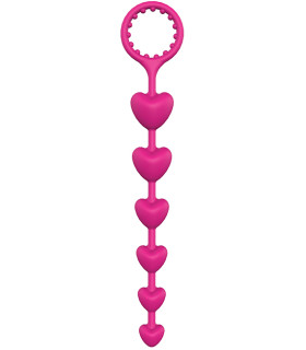Анальний ланцюжок Dream Toys з медичного силікону, рожевий - No Taboo