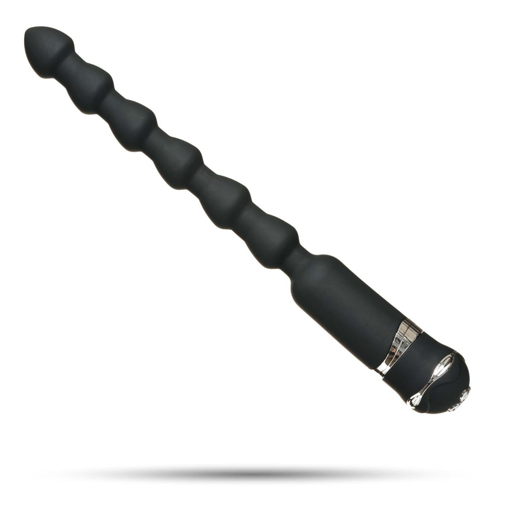 Анальная елочка с вибрацией, средняя, 100% медицинский силикон (25496), zoom