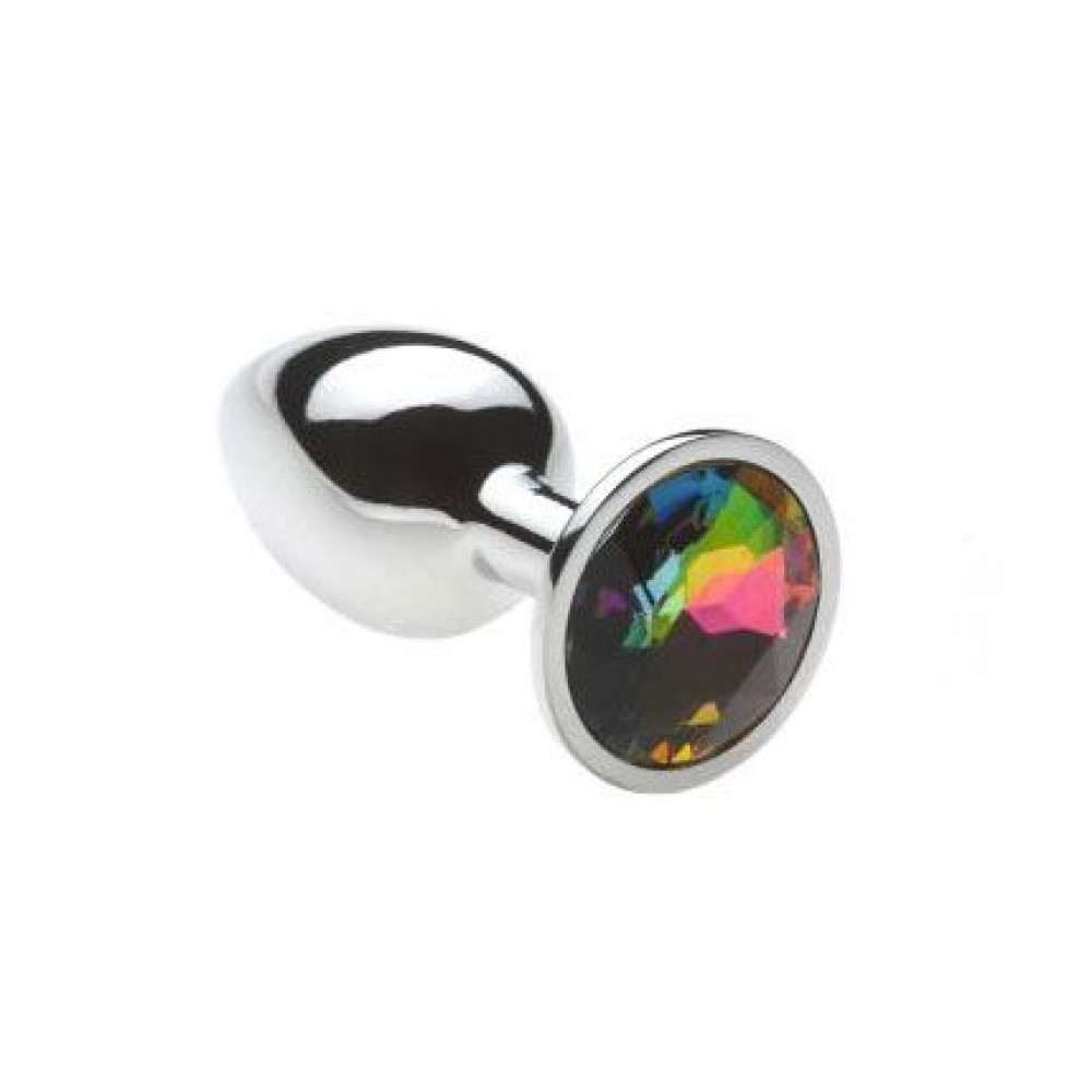 Анальная металлическая пробка с камнем Alexandrite, Silver, M (31588), zoom