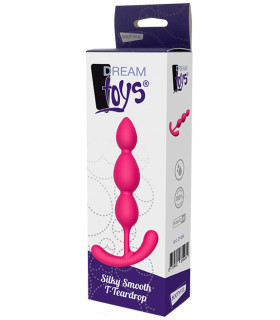 Анальная мини пробка-ёлочка DREAM TOYS Silky Smooth T-Teardrop - No Taboo