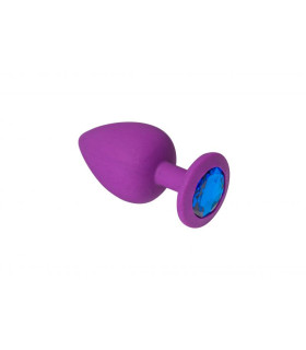 Анальная пробка силикон с камнем Purple Silicone Sapphire S - No Taboo