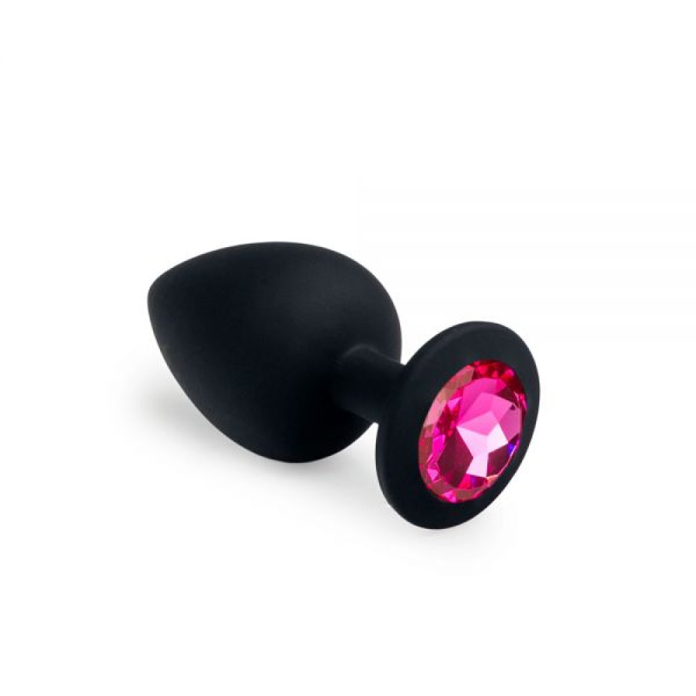 Анальна пробка Black Silicone Pink-Rhodolite L (31576), zoom