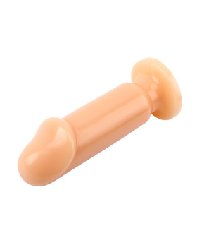 Пробка анальная большая, бежевая, Anal Dildo Kit, размер L - No Taboo