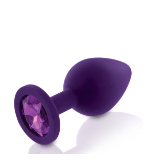Анальна пробка, L, силіконова, фіолетова, 9.5 х 4 см - No Taboo