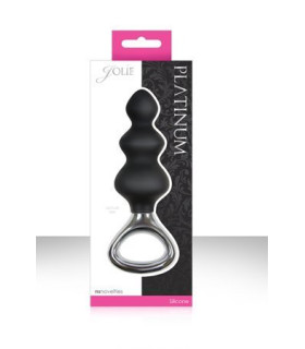 Анальна пробка чорна з ручкою JOLIE Platinum - No Taboo