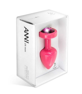 Французская анальная бижутерия с камнем сваровски розовая Diogol ANNI round pink S - No Taboo
