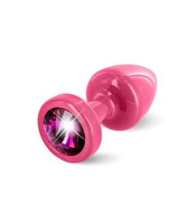 Французская анальная бижутерия с камнем сваровски розовая Diogol ANNI round pink S - No Taboo