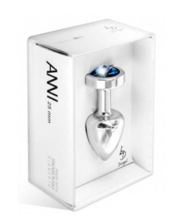 Анальна пробка Diogol зі стразом, срібляста, 25 мм - No Taboo