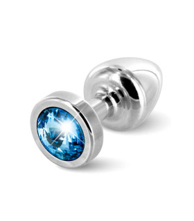 Анальна пробка Diogol зі стразом, срібляста, 25 мм - No Taboo