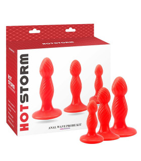 Анальная пробка Hot Storm, красная, размер S - No Taboo