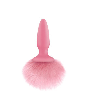 Анальна пробка із хвостиком кролика NS Novelties, рожева, 6.5 х 2.2 см - No Taboo